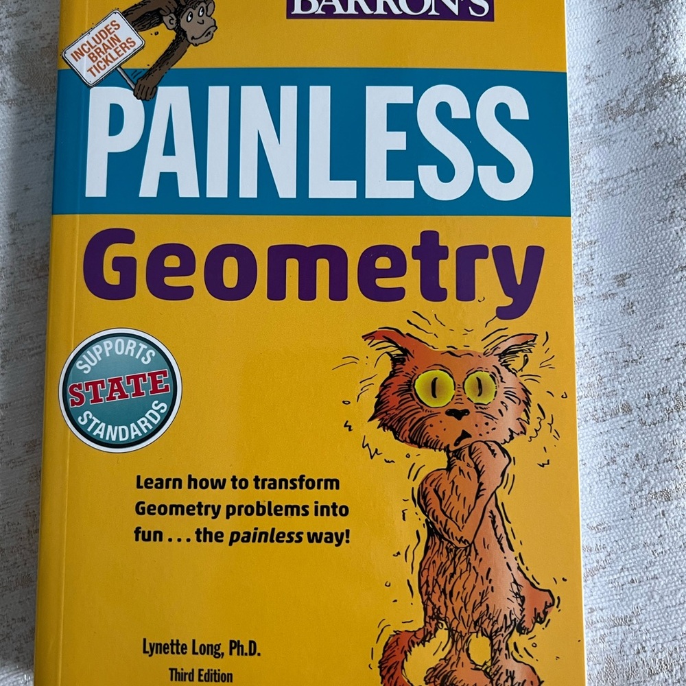 Barron's Painless Geometry Book - Yellow and Blue